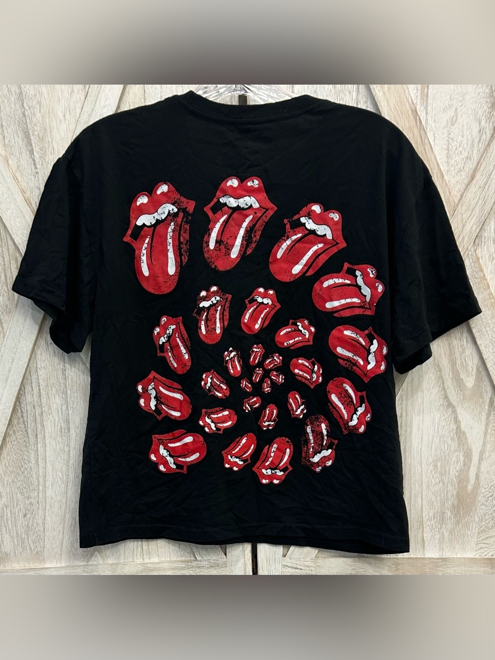 The Rolling Stones Spiral Tongue Graphic Tee Women's XL Bravado 2023 Band Shirt